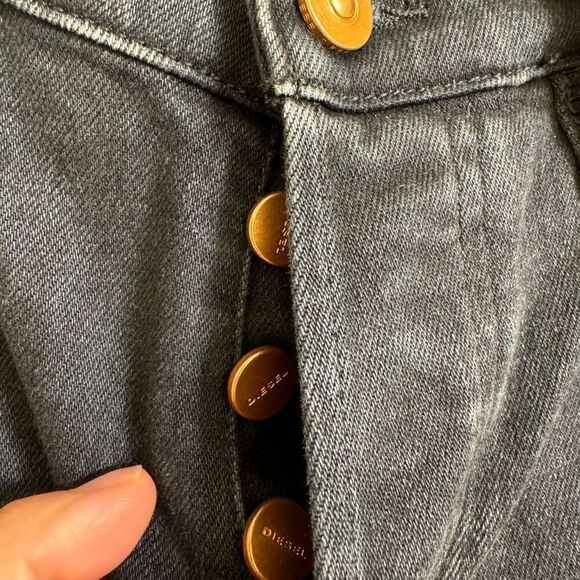 DIESEL Babhila 084NX Slim Skinny Dark Blue Black Women's Ankle Jeans W24/L32 - Picture 4 of 12